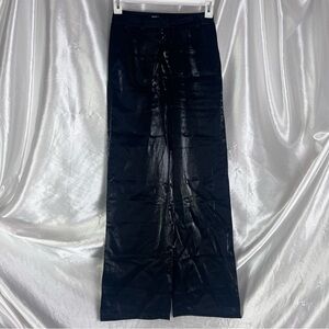 Nasty Gal Black Iridescent Straight Leg Pants Sz 4 NWOT | Party Glam Trend